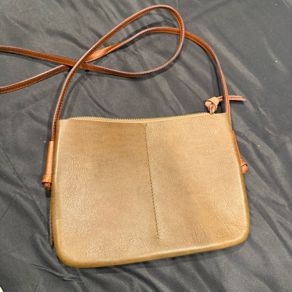 Madewell The Knotted Crossbody Bag in Colorblock Weathered Olive Multi (Pink) - Picture 3 of 11